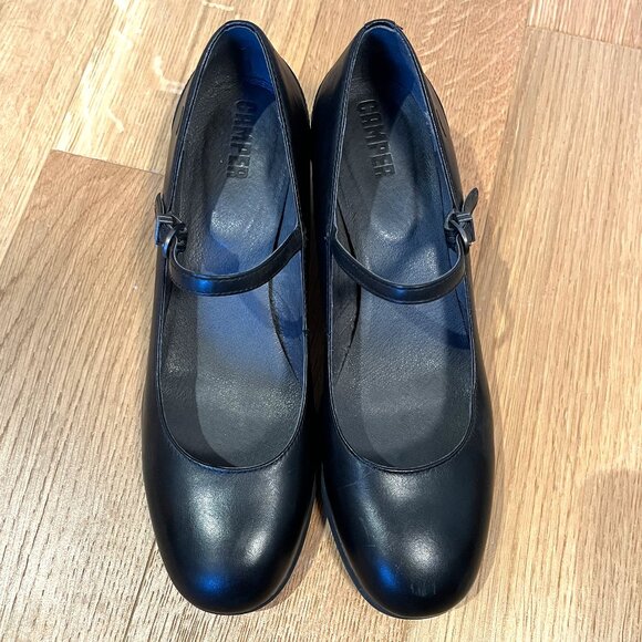 Camper Black Mary Janes Sz 40 - Picture 5 of 5